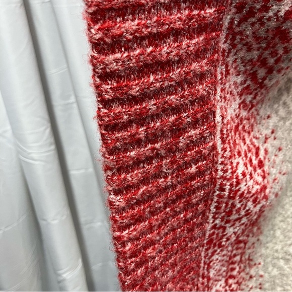 Caslon Jacquard Button Cowl Neck Sweater-Knit Poncho relaxed fit Cabincore XS/S - Picture 7 of 15